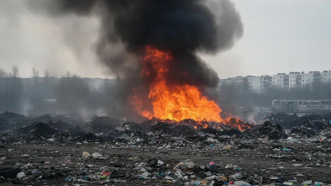Kolejny pożar na wysypisku śmieci na Maślicach