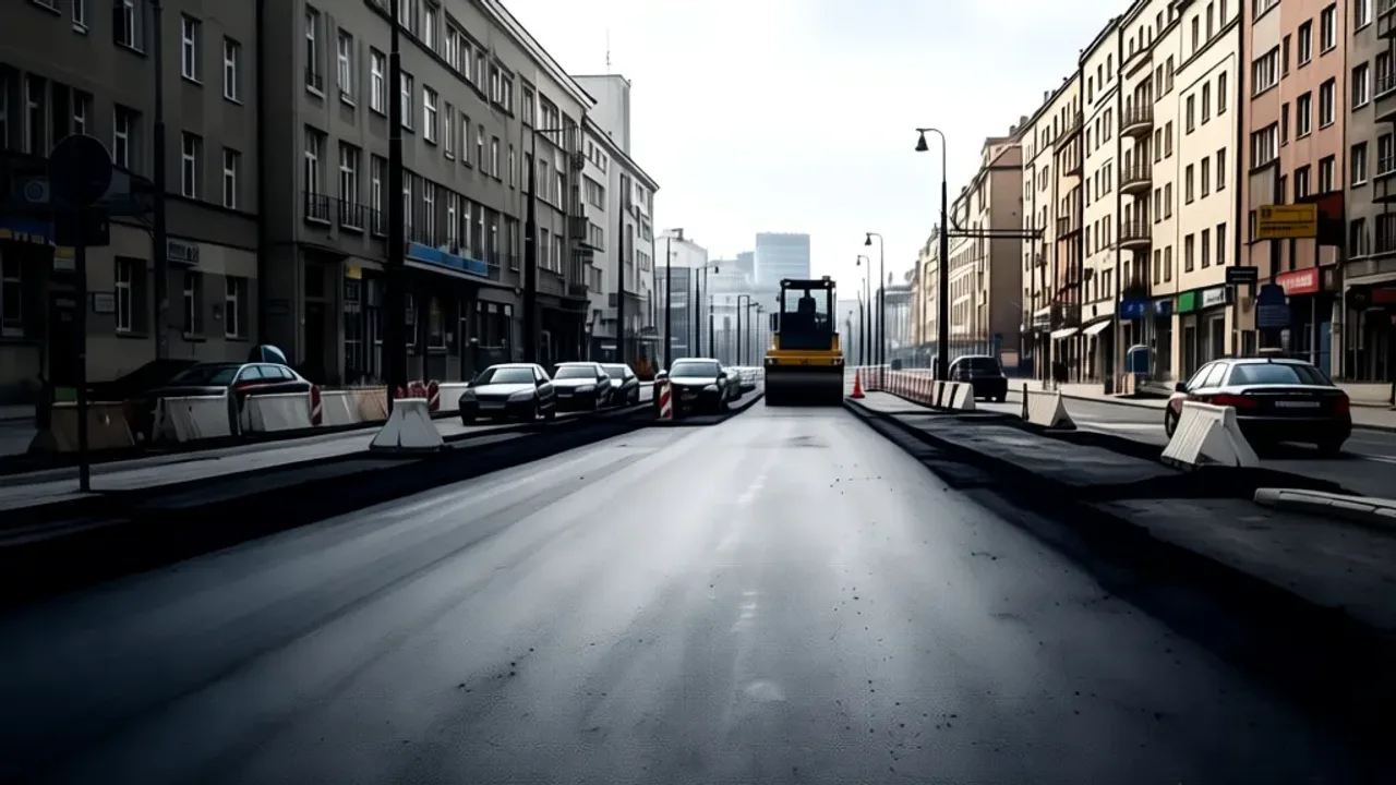 Utrudnienia na Brucknera – wymiana nawierzchni potrwa do końca miesiąca